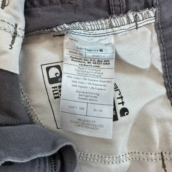 Carhartt Pants Men's 30x30 Gray Rugged Flex Relaxed Fit Canvas Work BN2517-M - Picture 6 of 9